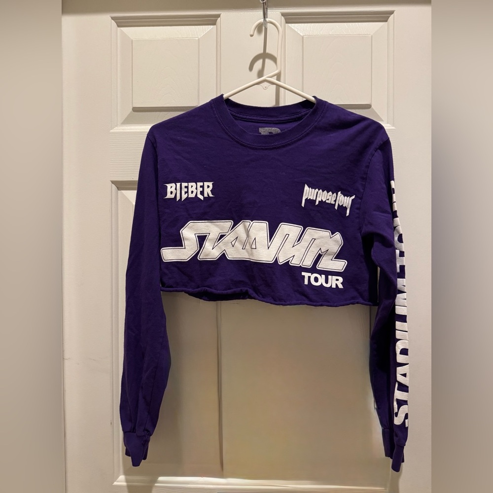 Justin Bieber Purpose Tour Crop Top Size Small